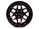 RTX Offroad Wheels Zion Black Milled Red 6-Lug Wheel; 17x9; 0mm Offset (07-13 Sierra 1500)