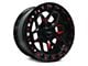 RTX Offroad Wheels Zion Black Milled Red 6-Lug Wheel; 20x9; 0mm Offset (07-13 Sierra 1500)