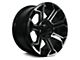 RTX Offroad Wheels Peak Gloss Black Machined 8-Lug Wheel; 18x9; 18mm Offset (11-14 Sierra 3500 HD SRW)