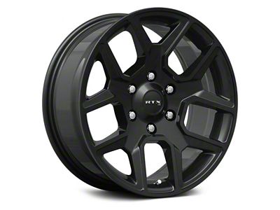 RTX Offroad Wheels Dallas Satin Black 6-Lug Wheel; 18x8; 18mm Offset (07-13 Silverado 1500)