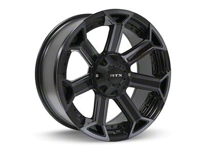 RTX Offroad Wheels Peak Black Machined Gray 6-Lug Wheel; 20x10; -18mm Offset (07-13 Silverado 1500)