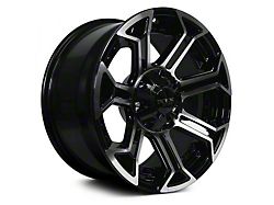 RTX Offroad Wheels Peak Gloss Black Machined 8-Lug Wheel; 18x9; 18mm Offset (11-14 Silverado 3500 HD SRW)