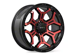 RTX Offroad Wheels Goliath Gloss Black Machined Red Spokes 6-Lug Wheel; 17x9; 0mm Offset (07-14 Tahoe)