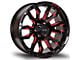 RTX Offroad Wheels Patton Gloss Black Red Milling 6-Lug Wheel; 20x9; 0mm Offset (07-14 Tahoe)