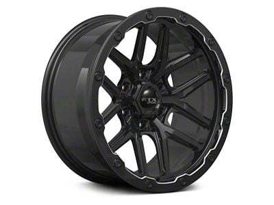 RTX Offroad Wheels Volcano Gloss Black Milled Edge 6-Lug Wheel; 20x10; -18mm Offset (07-14 Tahoe)