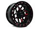 RTX Offroad Wheels Zion Black Milled Red 6-Lug Wheel; 17x9; 0mm Offset (07-14 Tahoe)