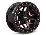 RTX Offroad Wheels Zion Black Milled Red 6-Lug Wheel; 18x9; 0mm Offset (07-14 Tahoe)