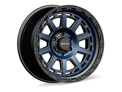 RTX Offroad Wheels Titan Midnight Blue with Black Lip 6-Lug Wheel; 18x9; 0mm Offset (07-14 Yukon)