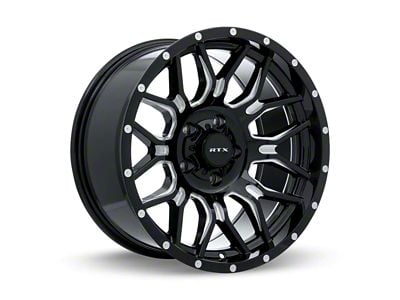 RTX Offroad Wheels Claw Gloss Black Milled with Rivets 6-Lug Wheel; 18x9; -12mm Offset (09-14 F-150)