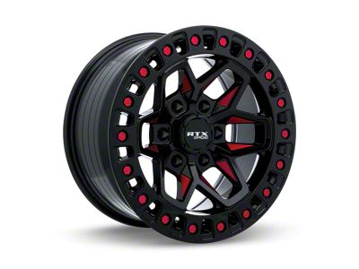 RTX Offroad Wheels Zion Black Milled Red 6-Lug Wheel; 20x9; 0mm Offset (09-14 F-150)