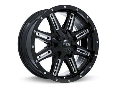 RTX Offroad Wheels Ravine Black Milled 6-Lug Wheel; 20x9; 10mm Offset (14-18 Sierra 1500)