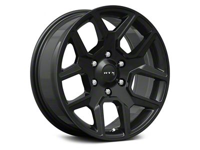 RTX Offroad Wheels Dallas Satin Black 6-Lug Wheel; 18x8; 18mm Offset (14-18 Silverado 1500)