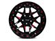 RTX Offroad Wheels Zion Black Milled Red 6-Lug Wheel; 20x9; 0mm Offset (14-18 Silverado 1500)