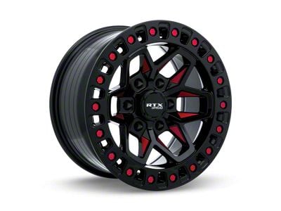 RTX Offroad Wheels Zion Black Milled Red 6-Lug Wheel; 20x9; 0mm Offset (15-20 F-150)