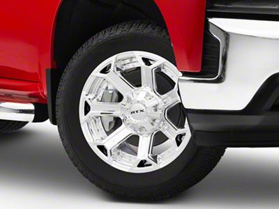 RTX Offroad Wheels Peak Chrome 6-Lug Wheel; 20x9; 0mm Offset (19-25 Silverado 1500)