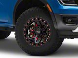 RTX Offroad Wheels Zion Black Milled Red 6-Lug Wheel; 17x9; 0mm Offset (24-25 Ranger)