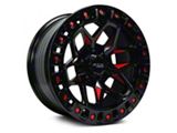 RTX Offroad Wheels Zion Black Milled Red 6-Lug Wheel; 17x9; 0mm Offset (99-06 Sierra 1500)