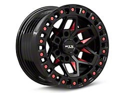 RTX Offroad Wheels Zion Black Milled Red 6-Lug Wheel; 18x9; 0mm Offset (99-06 Sierra 1500)