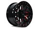 RTX Offroad Wheels Zion Black Milled Red 6-Lug Wheel; 17x9; 0mm Offset (23-24 Canyon)