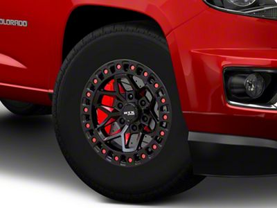 RTX Offroad Wheels Zion Black Milled Red 6-Lug Wheel; 17x9; 0mm Offset (23-25 Colorado)