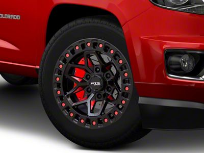 RTX Offroad Wheels Zion Black Milled Red 6-Lug Wheel; 20x9; 0mm Offset (23-25 Colorado)