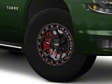 RTX Offroad Wheels Zion Black Milled Red 6-Lug Wheel; 17x9; 0mm Offset (15-20 Tahoe)