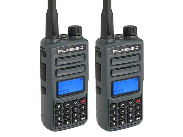 Rugged Radios GMR2 GMRS and FRS Two Way Handheld Radios; Grey