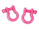 Rugged Ridge 3/4-Inch D-Ring Shackles; Pink