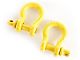 Rugged Ridge 3/4-Inch D-Ring Shackles; Yellow