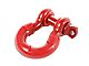 Rugged Ridge 7/8-Inch D-Ring Shackle Isolators; Red; Set of Two