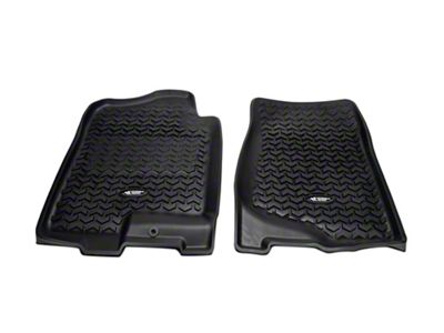 Rugged Ridge All-Terrain Front Floor Liners; Black (07-14 Silverado 3500 HD Extended Cab, Crew Cab)