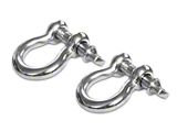 Rugged Ridge 3/4-Inch D-Ring Shackles; Stainless Steel