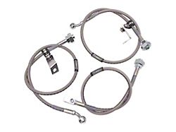 Russell Stainless Steel Braided Brake Line Kit; Front and Rear (05-06 2WD Sierra 1500 w/ Front Disc & Rear Drum Brakes)