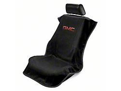 Seat Protector with GMC Logo; Black (Universal; Some Adaptation May Be Required)