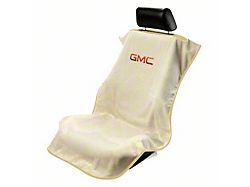 Seat Protector with GMC Logo; Tan (Universal; Some Adaptation May Be Required)