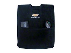 Center Console Cover with Chevrolet Bowtie Logo; Black (07-14 Silverado 2500 HD w/ Bench Seats)