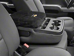 Center Console Cover with Chevrolet Bowtie Logo; Black (15-19 Silverado 2500 HD w/ Bucket Seats)