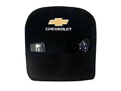 Center Console Cover with Chevrolet Bowtie Logo; Black (07-14 Silverado 3500 HD w/ Bucket Seats)