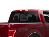 SEC10 Middle Window American Flag Decal; Matte Black (97-25 F-150)