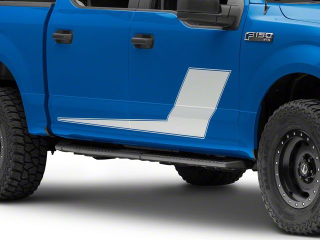 SEC10 Side Stripes with Pinstripe; Silver (97-24 F-150)