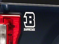 SEC10 Barricade B-Block Decal; White (Universal; Some Adaptation May Be Required)