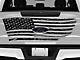 SEC10 Tailgate Flag Distressed Wave Decal; Gloss Black (Universal; Some Adaptation May Be Required)