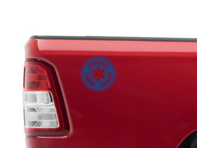 SEC10 Emotional Support Vehicle Decal; Blue (Universal; Some Adaptation May Be Required)