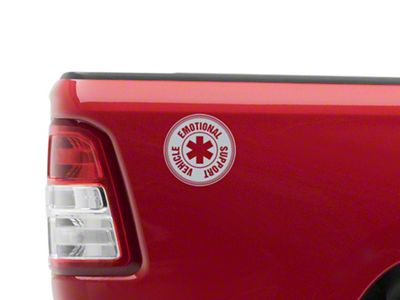 SEC10 Emotional Support Vehicle Decal; Silver (Universal; Some Adaptation May Be Required)