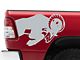 SEC10 Running Ram Head Decal; Silver (94-24 RAM 1500)