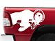 SEC10 Running Ram Head Decal; White (94-25 RAM 1500)