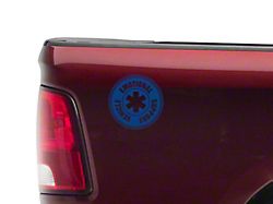 SEC10 Emotional Support Vehicle Decal; Blue (Universal; Some Adaptation May Be Required)