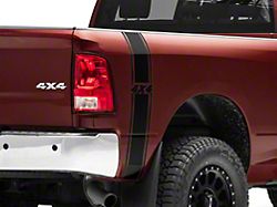 SEC10 Rear Vertical Stripe with 4x4 Logo; Matte Black (94-24 RAM 2500)