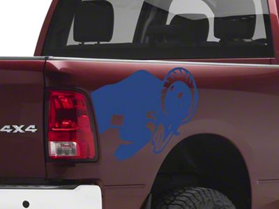 SEC10 Running Ram Head Decal; Blue (94-24 RAM 2500)