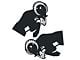 SEC10 Running Ram Head Decal; Matte Black (94-24 RAM 2500)